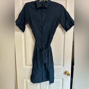 COS Navy Long Sleeve Dress
